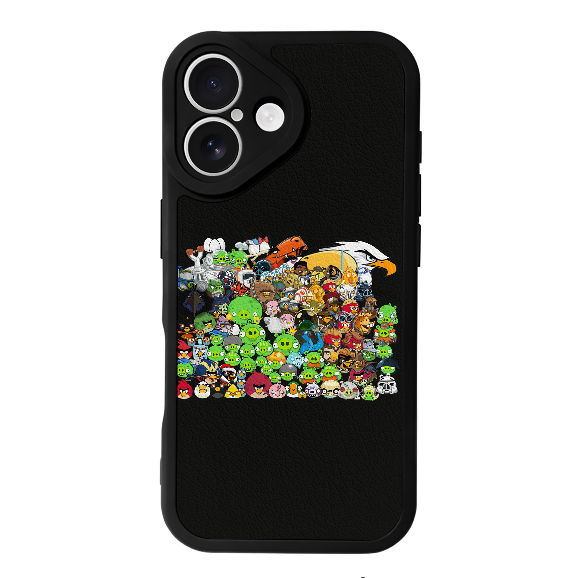 （画像用） Angry Birds アングリーバード 【iPhone 16シリーズ対応】シリコンスマホケース（レザー調） 材質：シリコン